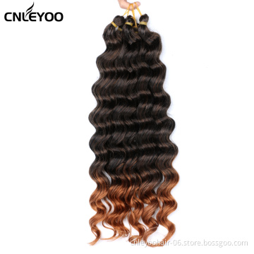Discount Mixed Brown Deep Wave Bulk Crochet Hair 20 Inch Pretwisted Deep Hair Crochet Braids For Beauty
